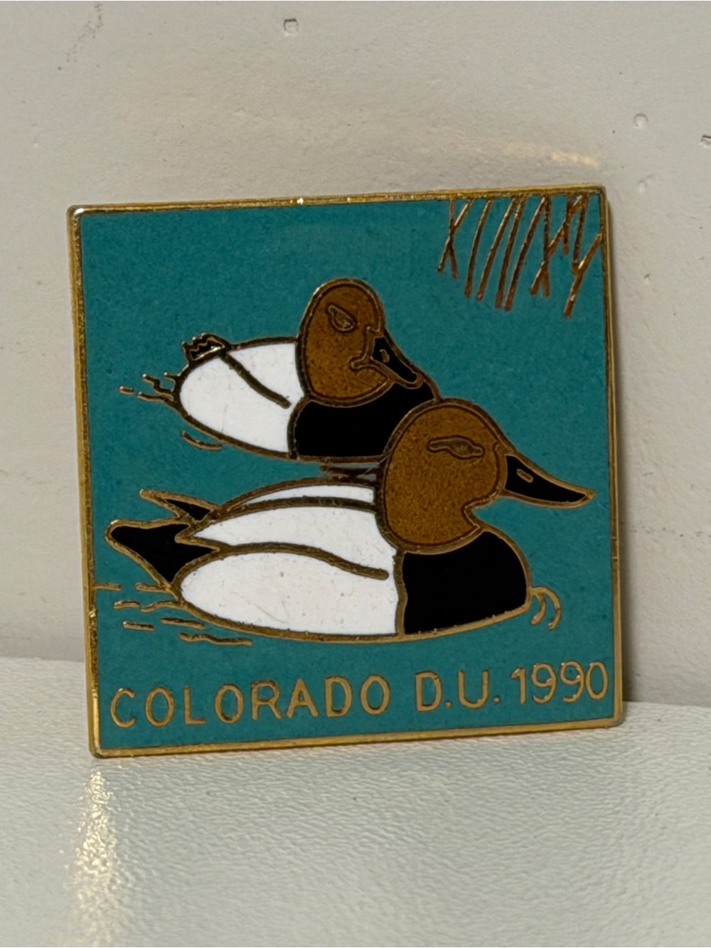 Vintage 1990 Colorado Ducks Unlimited (D.U.) Enamel Collectible Lapel Hat Pin